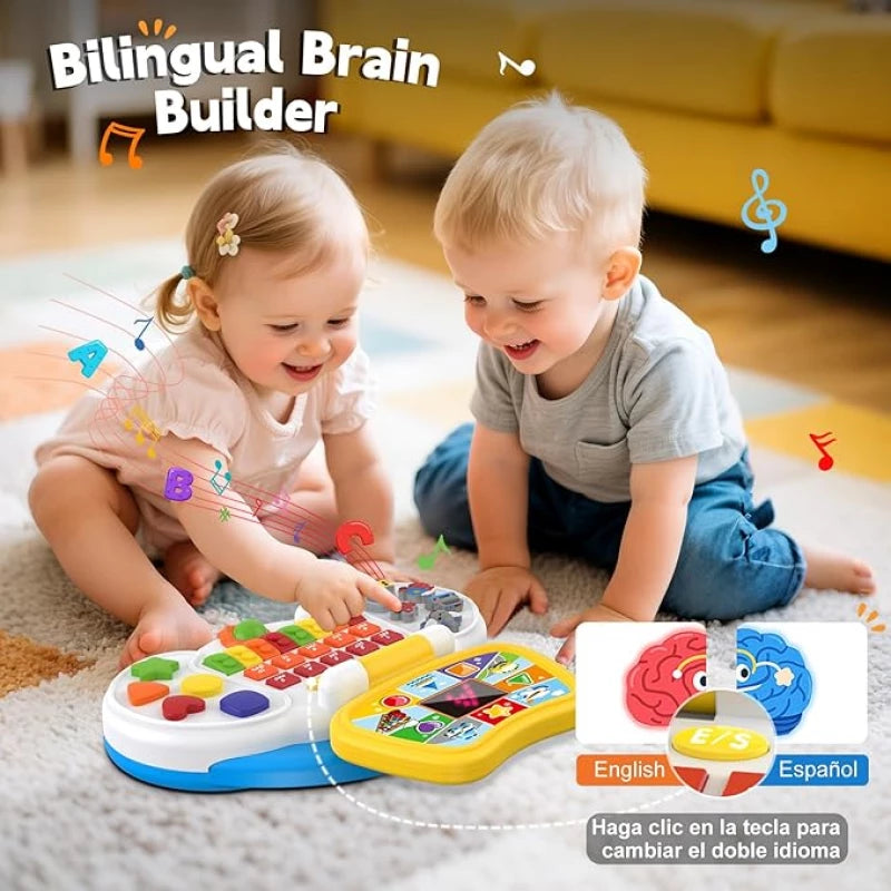 Interactive Laptop for Toddlers with Animated Screen: Teach Letters, Numbers, Colors, and Music for 1-4 Year Olds