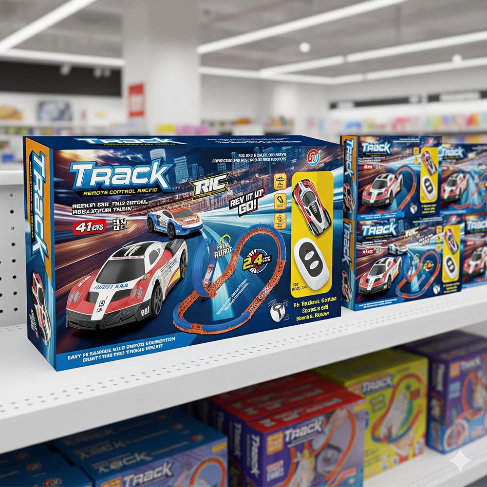 High-Speed RC Car Racing Track Set