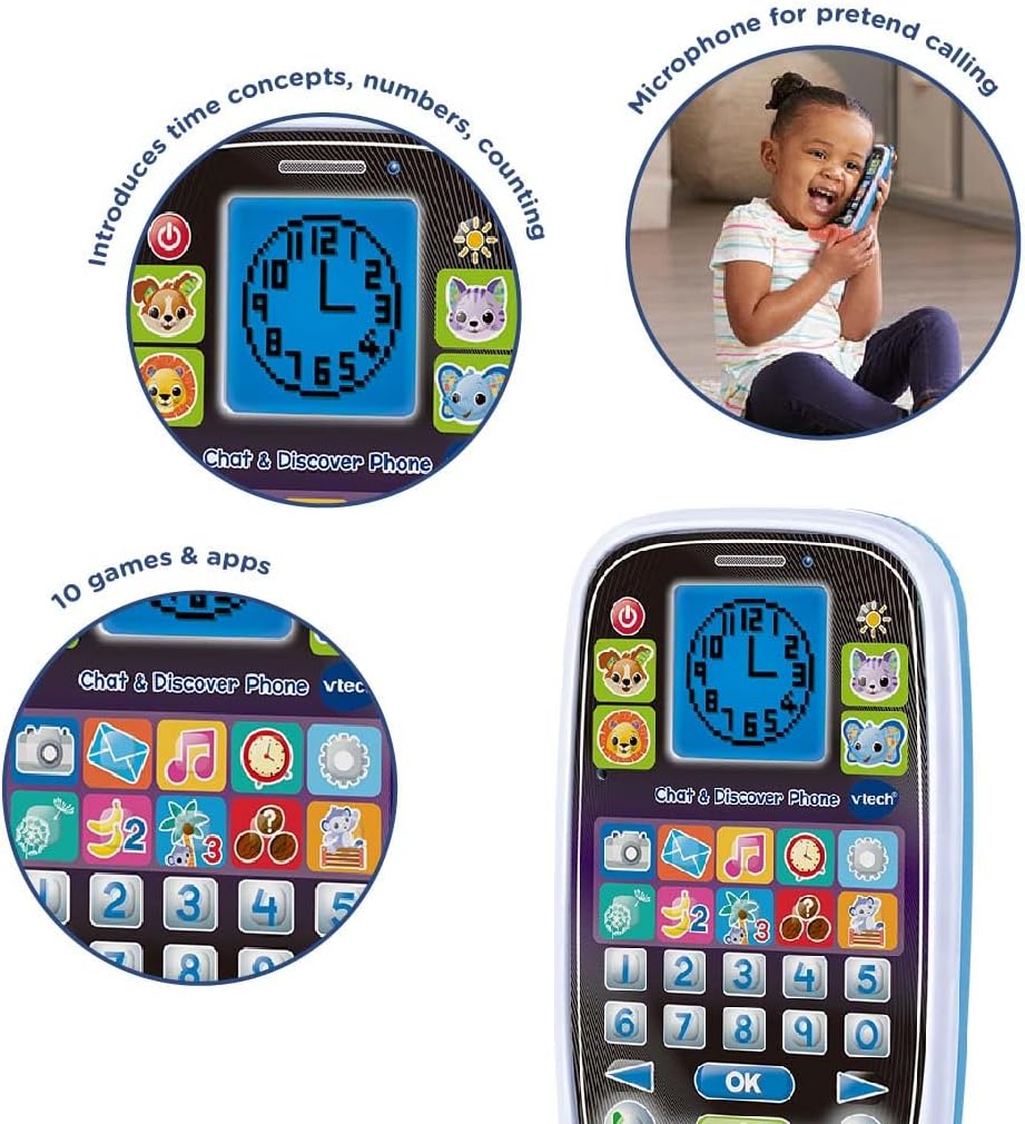 VTech Chat & Discover Phone 529203 – Interactive Learning Phone