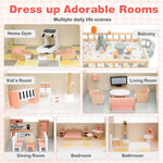 HONEY JOY Wooden Corner Dollhouse