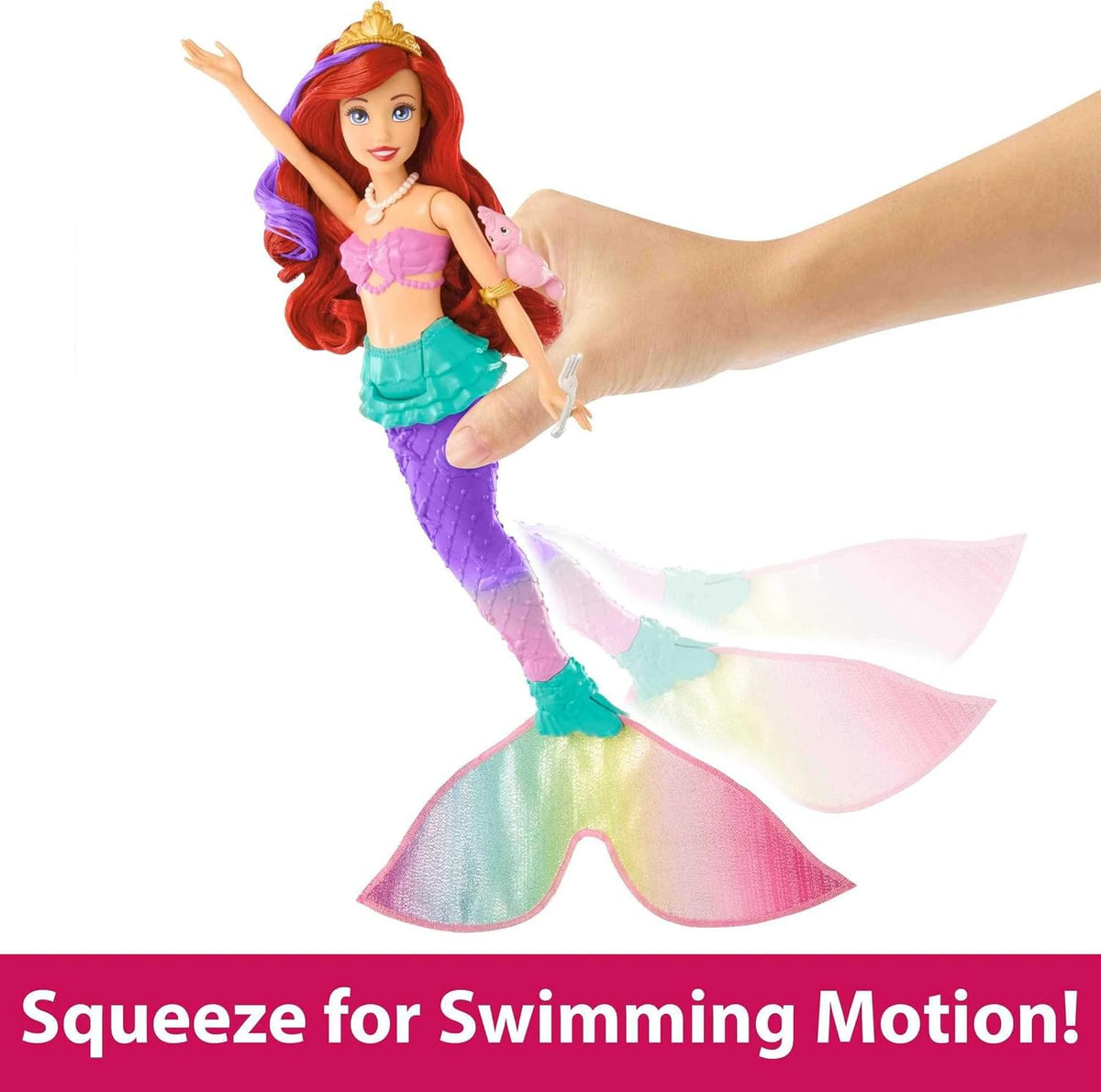 Disney Princess Ariel Swim & Splash Doll HPD43 – Color-Change Hair & Tail