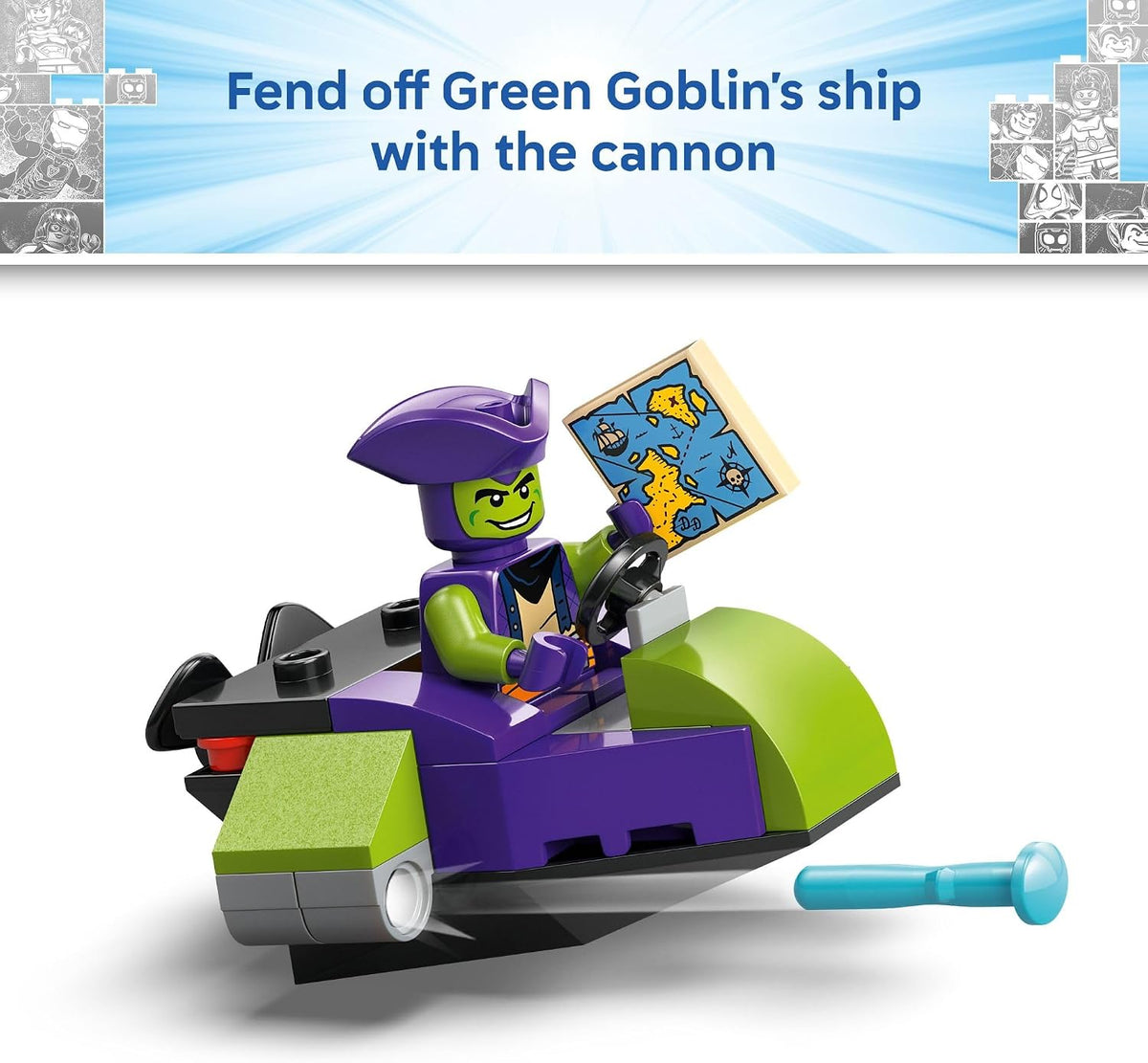 LEGO Marvel Spidey Team Pirate Ship 11208 – Super Hero Building Set, 201 Pieces