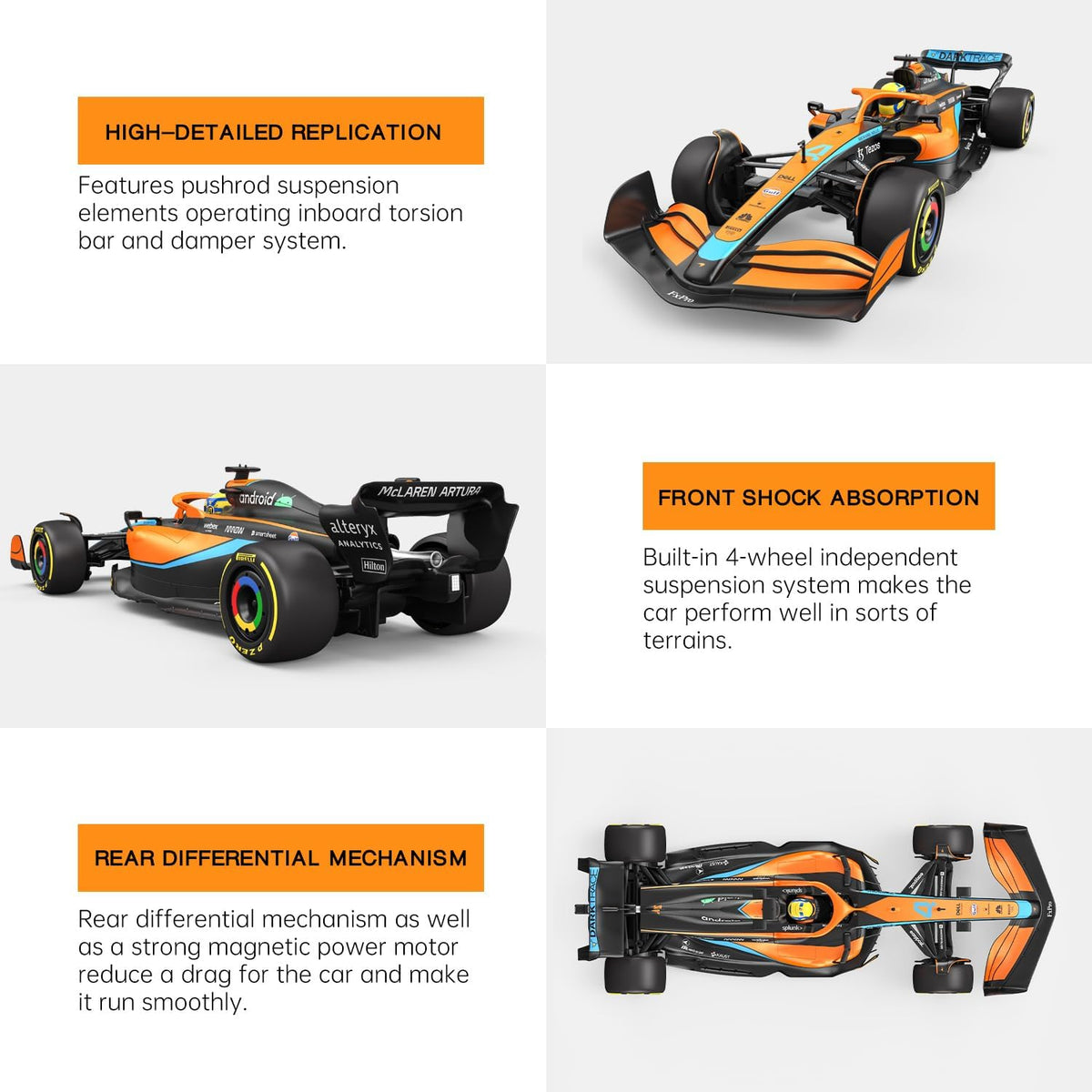 Rastar McLaren F1 MCL36 1:12 Remote Control Formula 1 Car | 99800