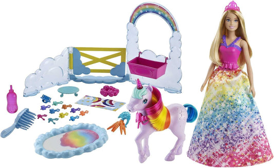 Barbie Dreamtopia Doll & Unicorn Playset GTG01 – Color Change