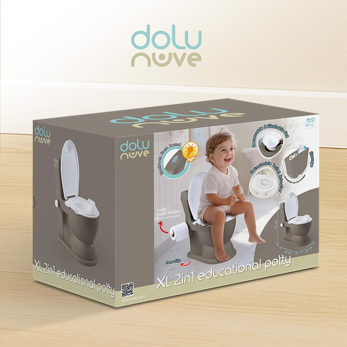 Dolu XL Educational Potty Stone Gray 7564
