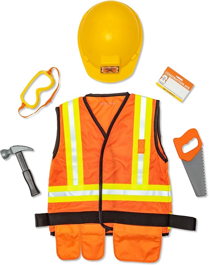 Melissa & Doug Construction Worker Role Play Costume Set
