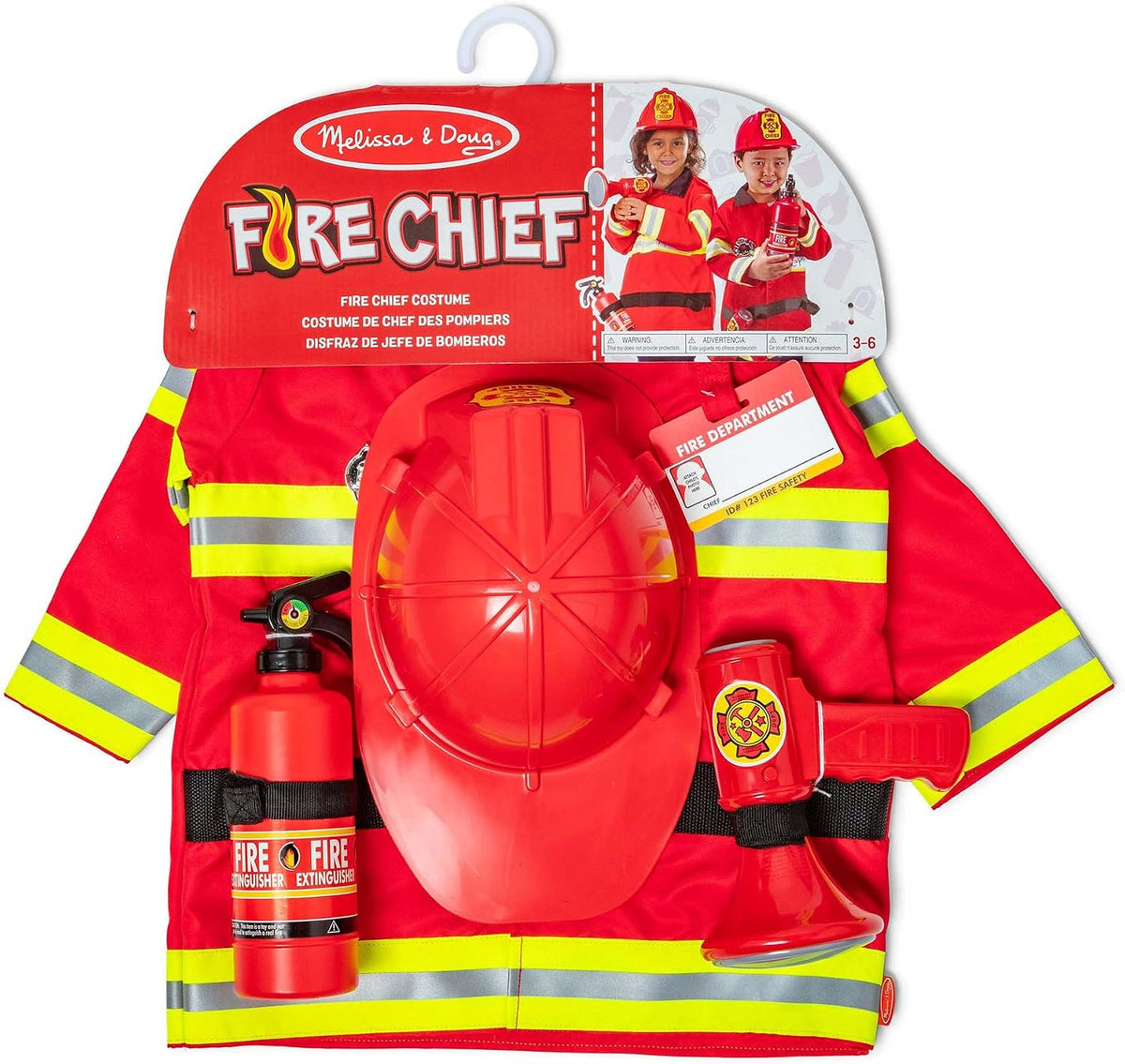 Melissa & Doug Fire Chief Role Play Costume Set