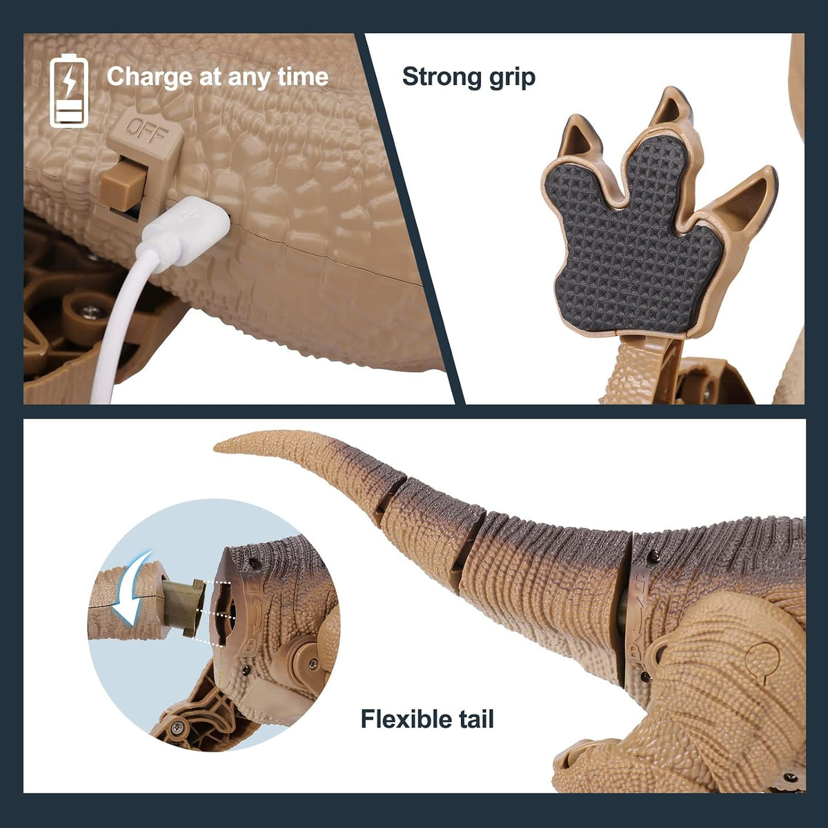 VERTOY Remote Control T-Rex Dinosaur QX040 – Walking, Roaring & Mist Spray