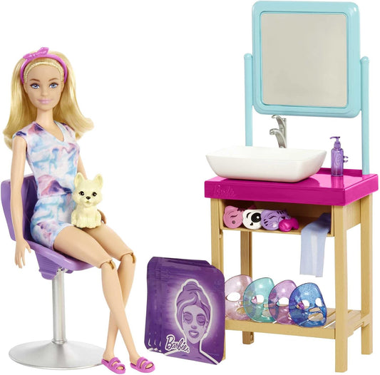 Barbie Sparkle Mask Spa Day HCM82 – Spa Playset with Doll