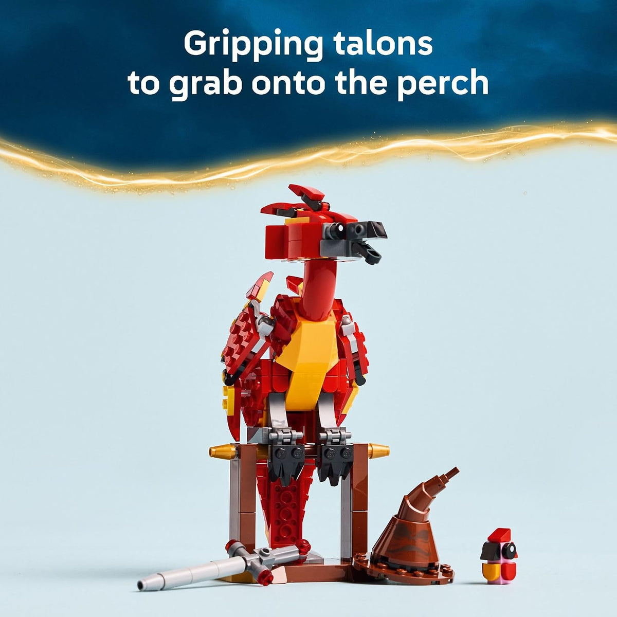 LEGO Harry Potter Fawkes: Dumbledore’s Phoenix 76448 – Buildable Phoenix, 299 Pieces