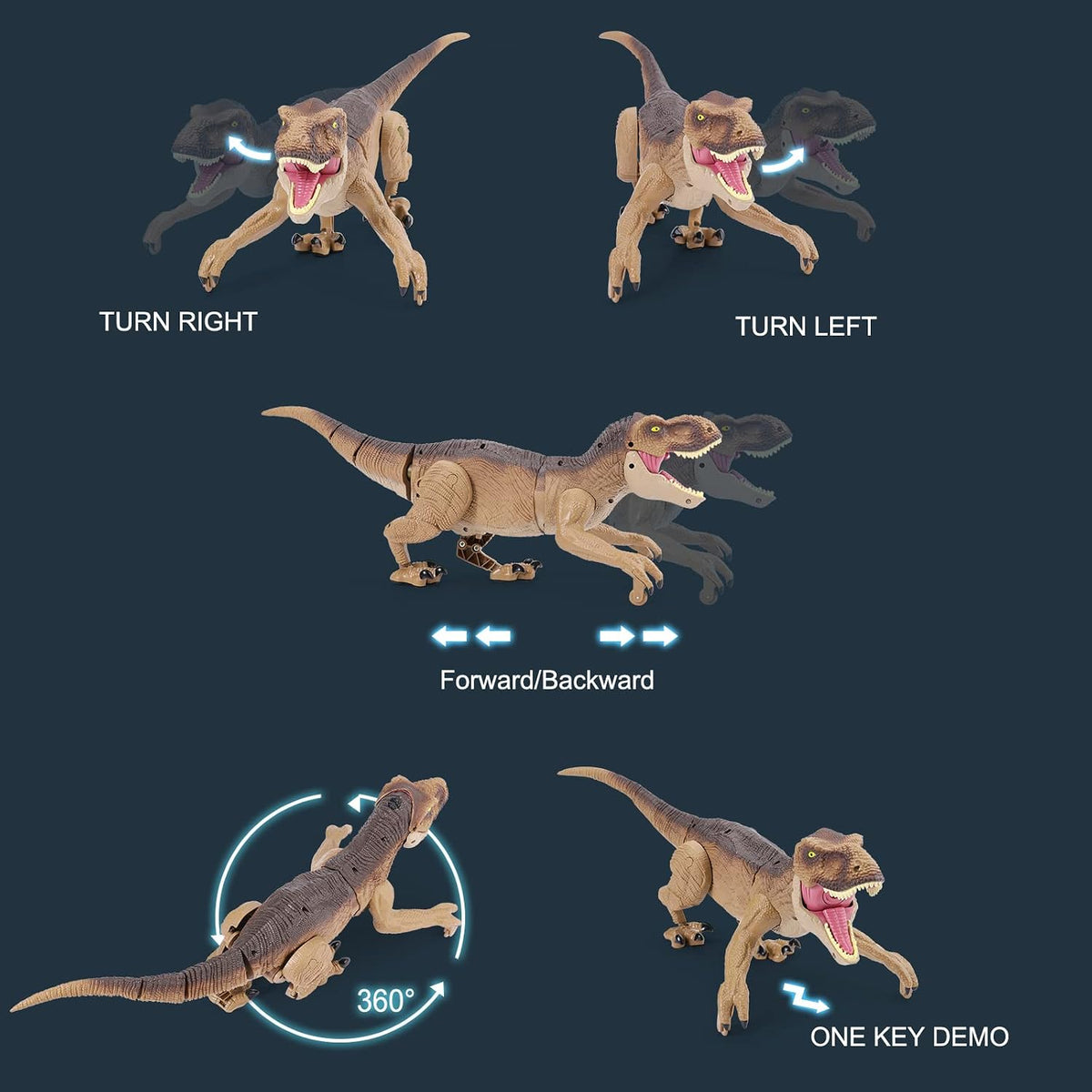 VERTOY Remote Control T-Rex Dinosaur QX040 – Walking, Roaring & Mist Spray