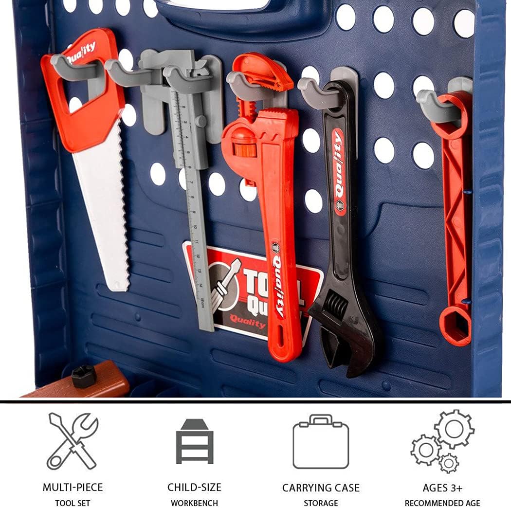 My Workshop Tool Set 008-22 – 57-Piece Kids Pretend Tool Set & Workbench