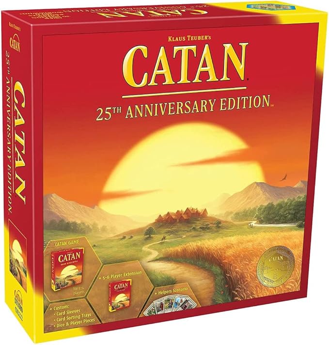 CATAN Board Game 25th Anniversary Edition | Includes The Base Game and The 5-6 Player Extension