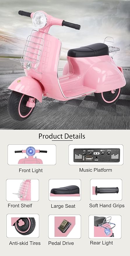 Vespa Electric 6V Battery Operated