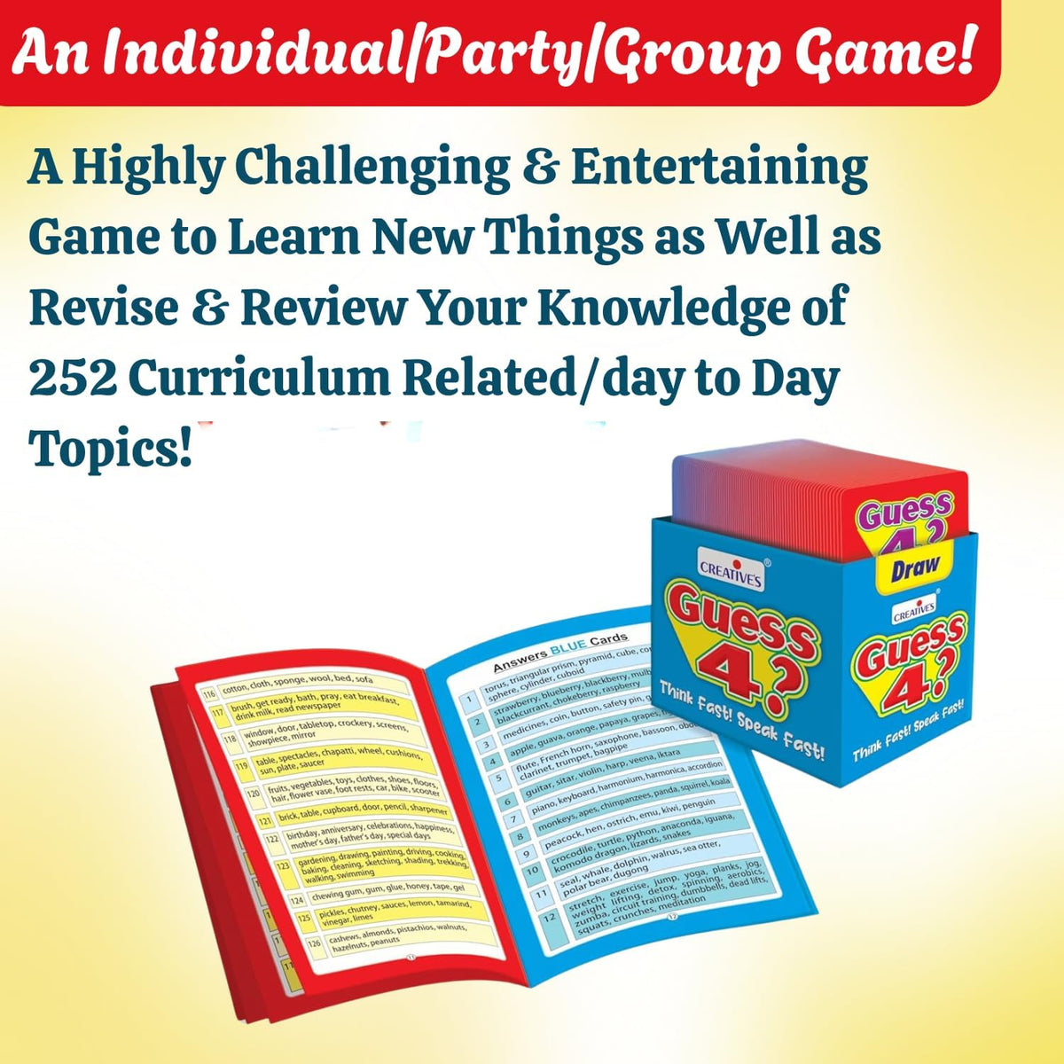 Creative’s Guess 4? Vocabulary Building Board Game 9873