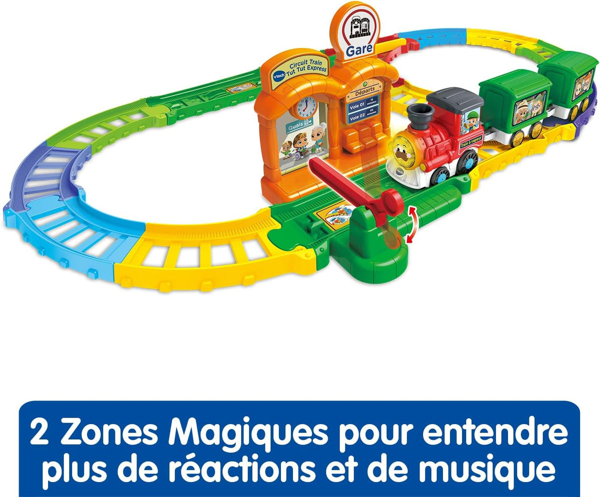 VTech Tut Tut Bolides Tut Tut Express Train Circuit 80-588605 – Peter Train & 2 Wagons