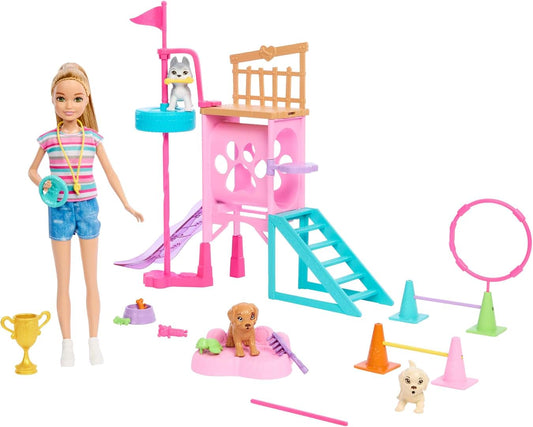 Barbie & Stacie to the Rescue Puppy Playground HRM10 – Doll & 3 Puppies