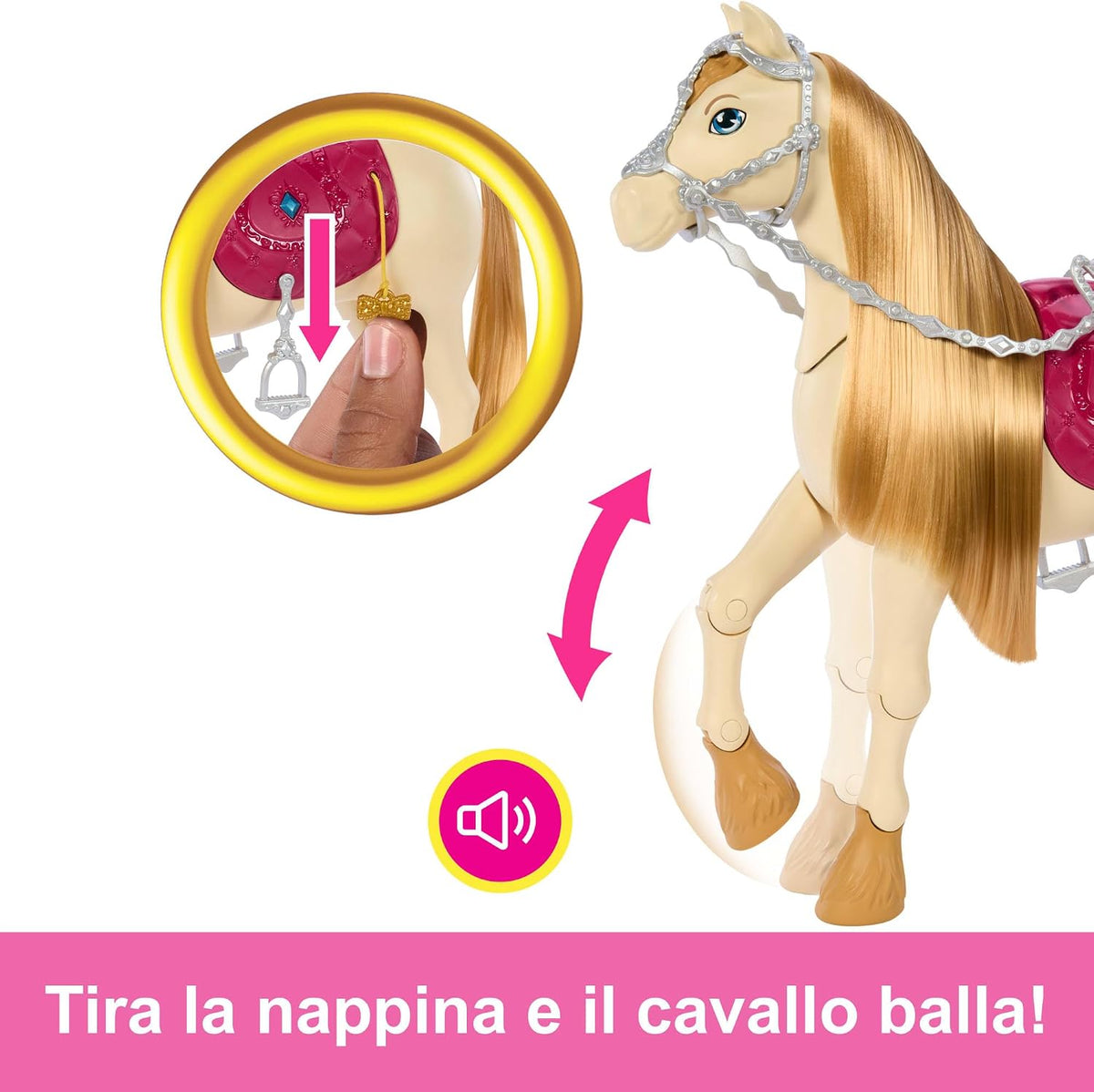 Barbie Mysteries Tornado Interactive Horse HXJ42 – Sounds, Music & Accessories