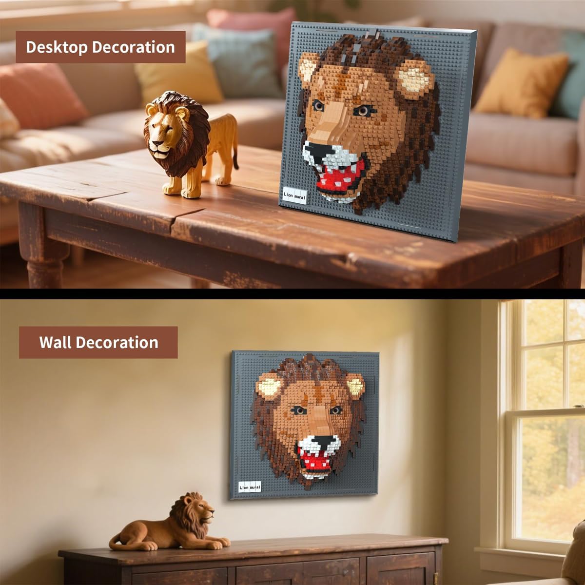 Lion Mural Lego 1849 Pieces