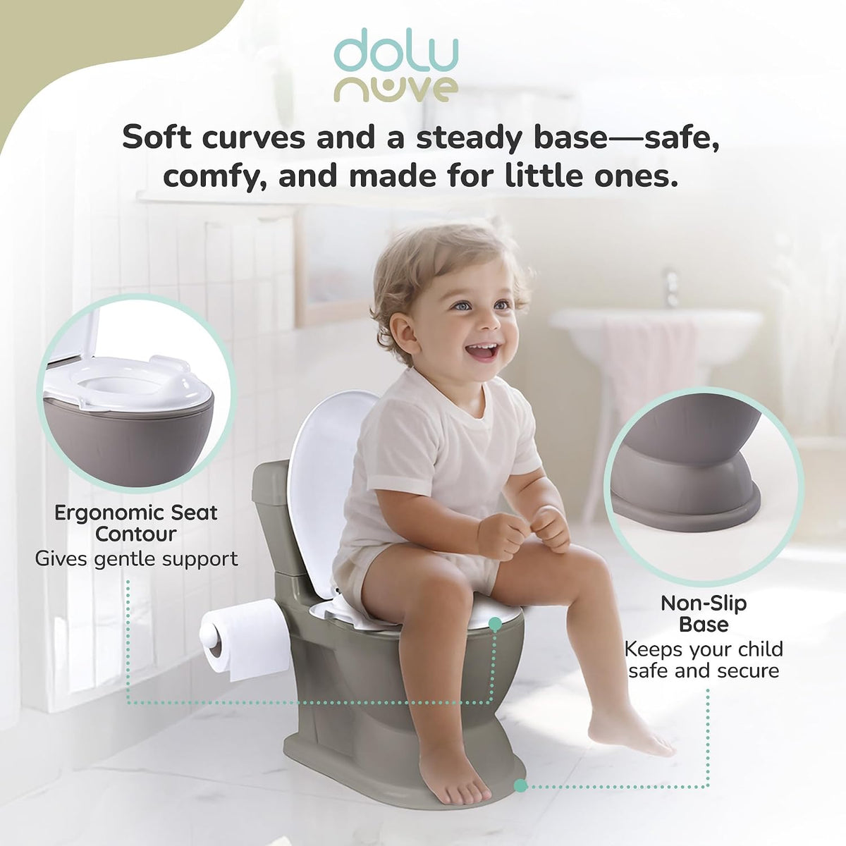 Dolu XL Educational Potty Stone Gray 7564