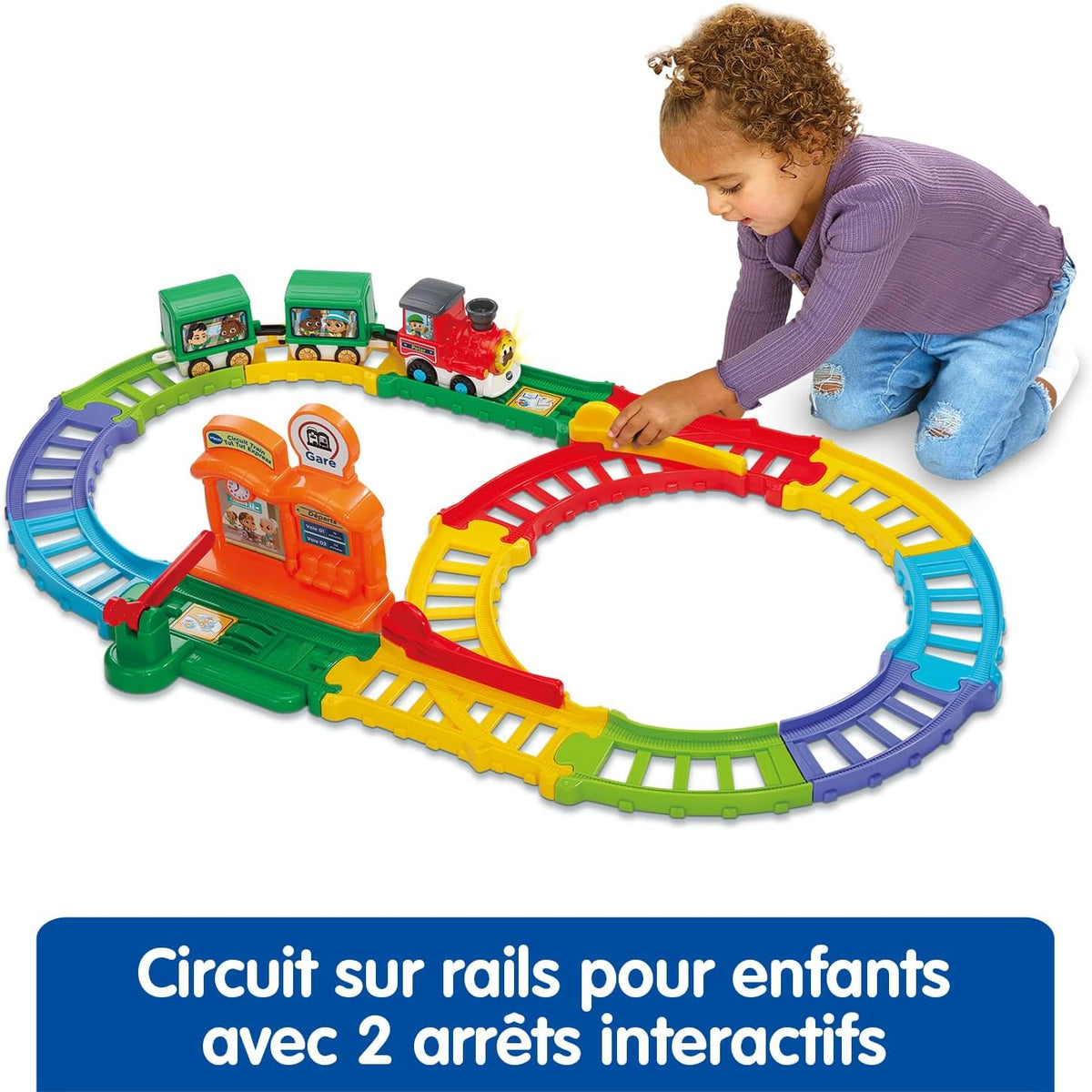 VTech Tut Tut Bolides Tut Tut Express Train Circuit 80-588605 – Peter Train & 2 Wagons