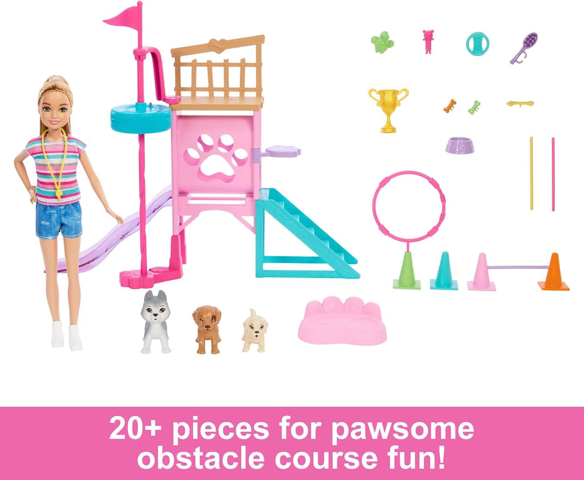 Barbie & Stacie to the Rescue Puppy Playground HRM10 – Doll & 3 Puppies