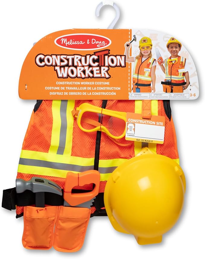 Melissa & Doug Construction Worker Role Play Costume Set