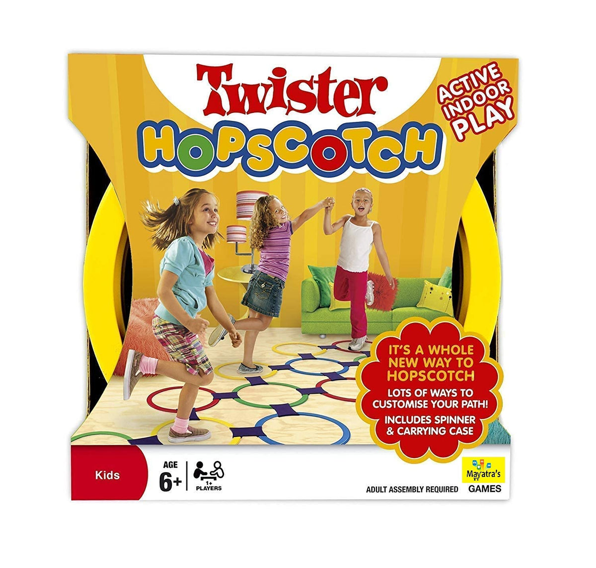 Twister Hopscotch Active Indoor Play with Rings Game