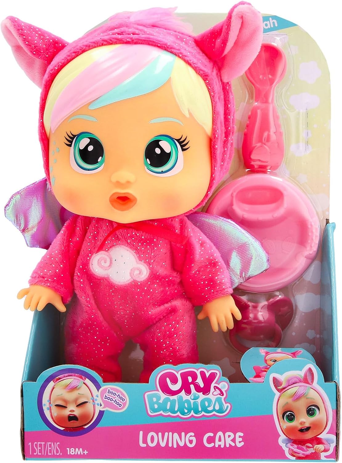 Cry Babies Loving Care Hannah Doll – Interactive Baby Doll