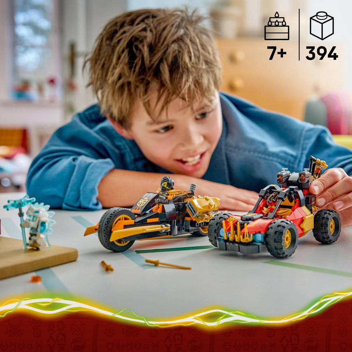 LEGO NINJAGO Kai & Cole’s Combiner Vehicles 71864 | 394 Pieces