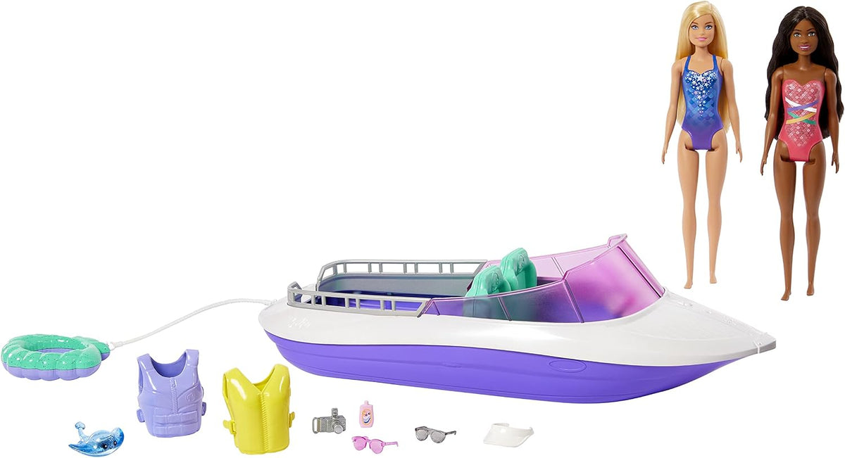 Barbie Mermaid Power Boat HHG60 – 2 Dolls & Floating Boat