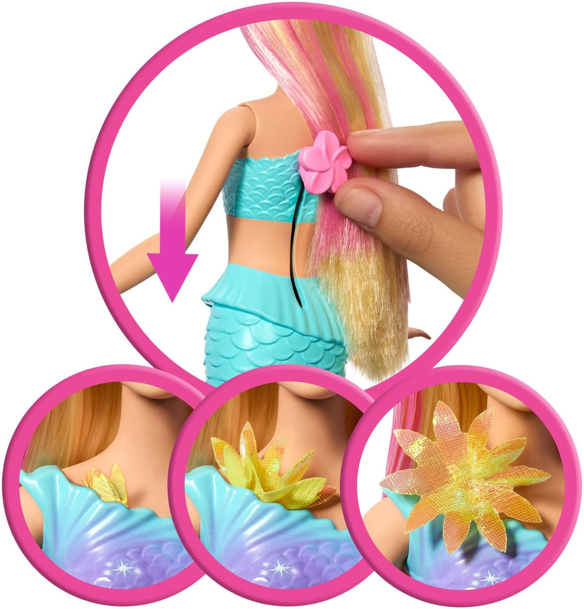 Barbie Dreamtopia Flower Magic Mermaid JDM72 – Blonde Mermaid Doll