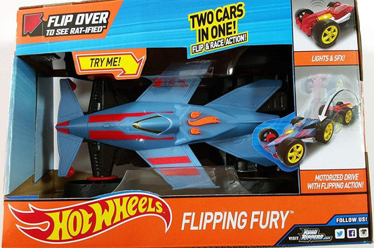 Hot Wheels Flipping Fury Bad to the Blade & Rat-ified 90576 – Motorized Flip Car
