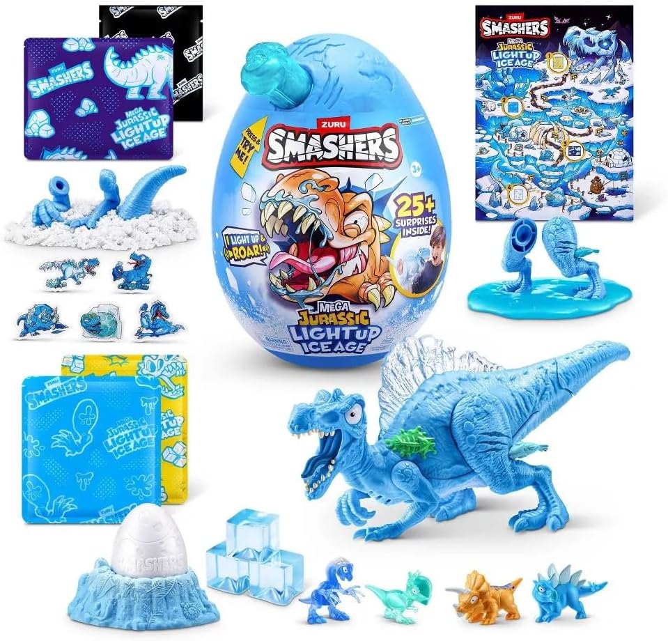 ZURU Smashers Mega Jurassic Light Up Ice Age Egg 74138