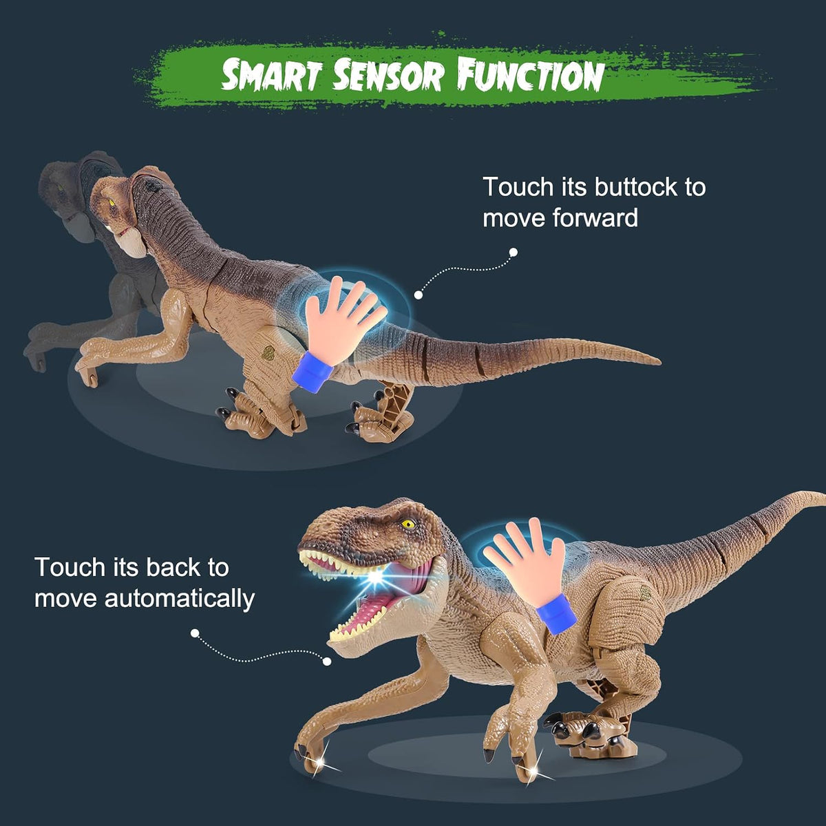 VERTOY Remote Control T-Rex Dinosaur QX040 – Walking, Roaring & Mist Spray