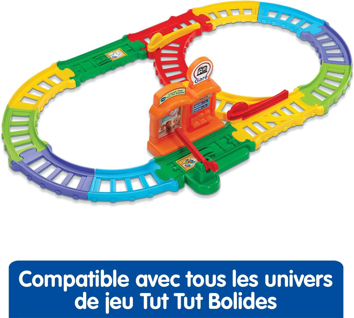VTech Tut Tut Bolides Tut Tut Express Train Circuit 80-588605 – Peter Train & 2 Wagons