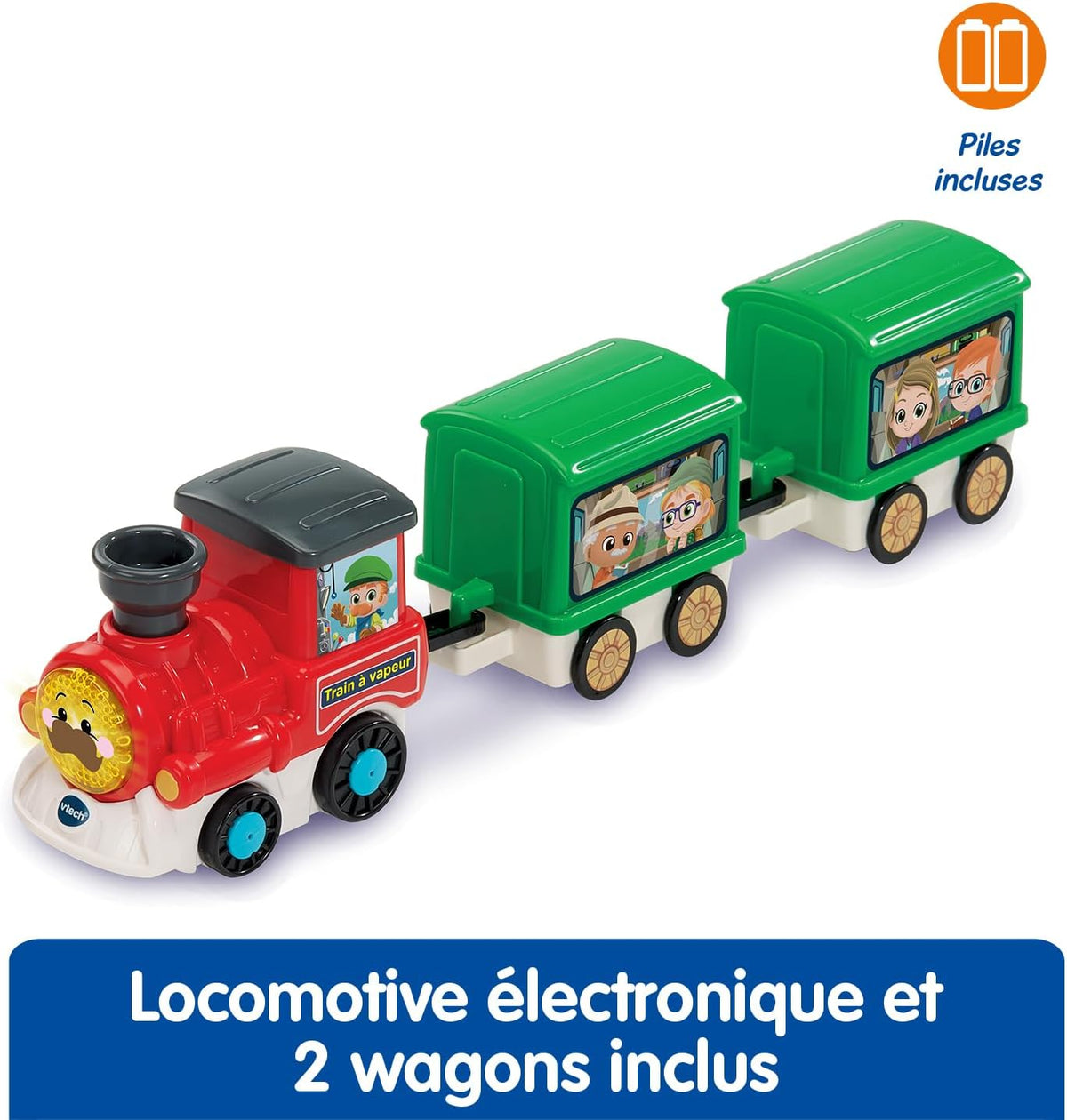 VTech Tut Tut Bolides Tut Tut Express Train Circuit 80-588605 – Peter Train & 2 Wagons