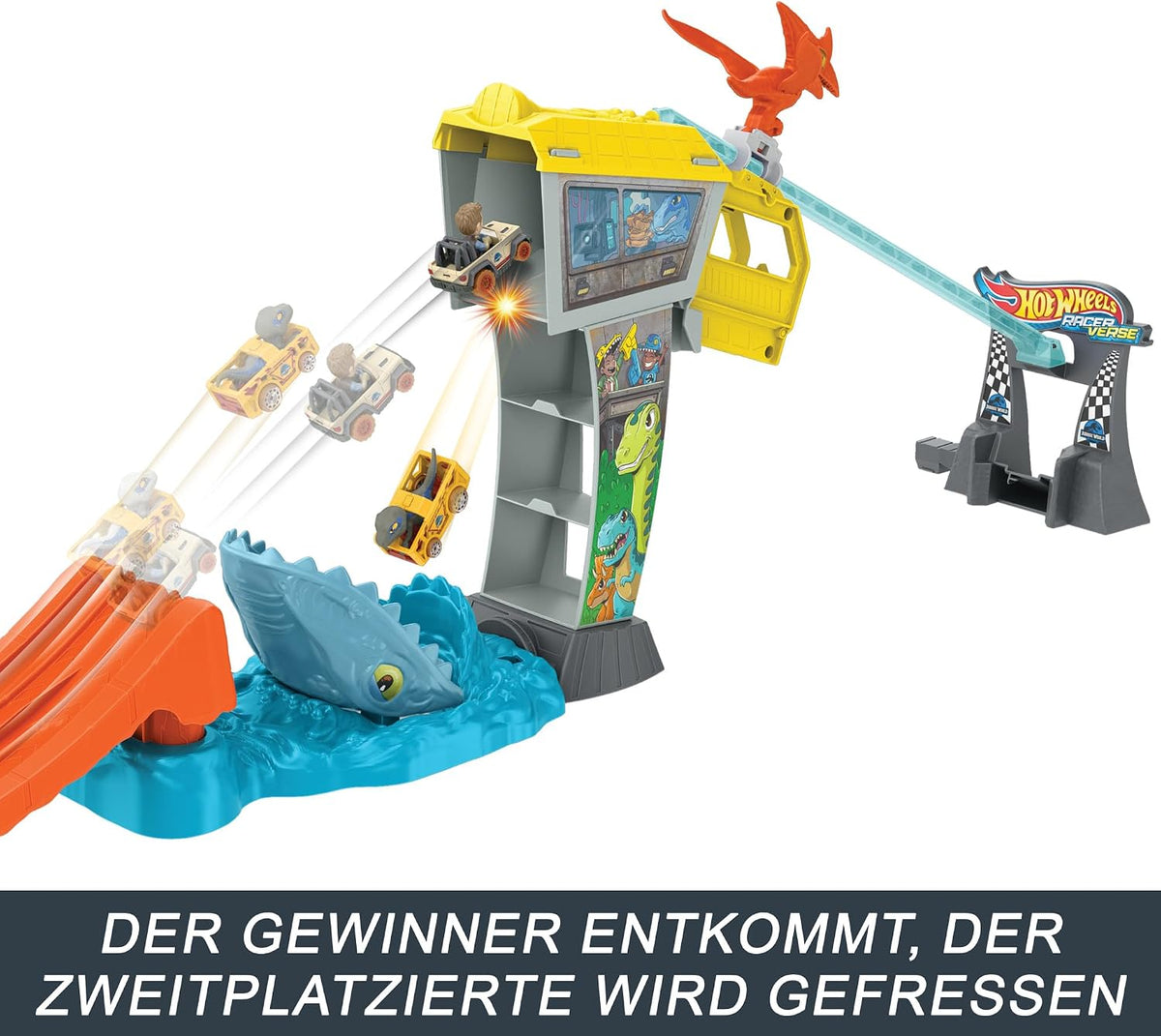 Hot Wheels RacerVerse Jurassic World Blue’s Raptor Rush HTP12