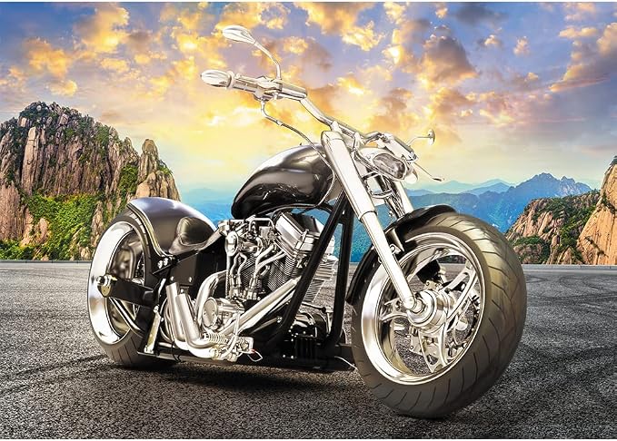 Trefl Black Motorcycle Puzzle 37384 – 500 Pieces