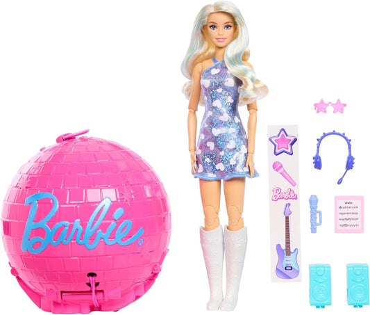 Barbie Roll & Reveal Pop Star Doll JMK19 – Music Career Surprise