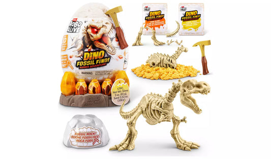 ZURU Robo Alive Dino Fossil Find Amber Adventure