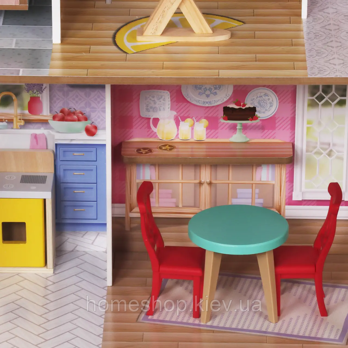 Wooden dollhouse with furniture Barbie Aurelia + sound and light effects