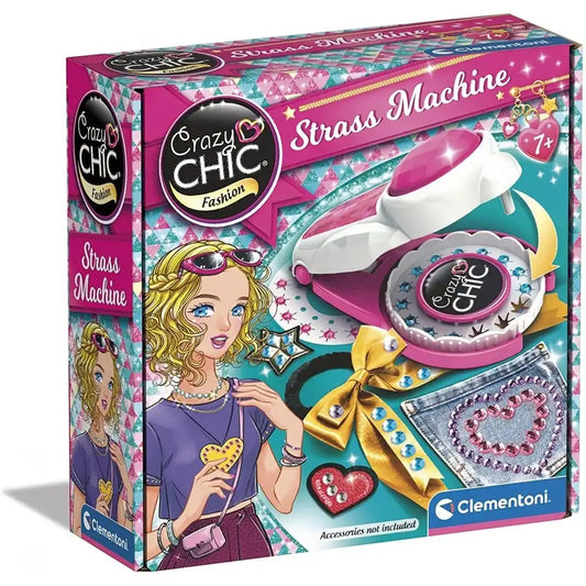 Crazy Chic Strass Machine toy packaging with a girl and jewelry-themed design.