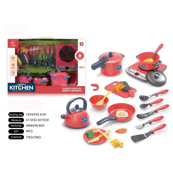 Rui Jia Happy Kitchen 25-Piece Pretend Play Kitchen Set
