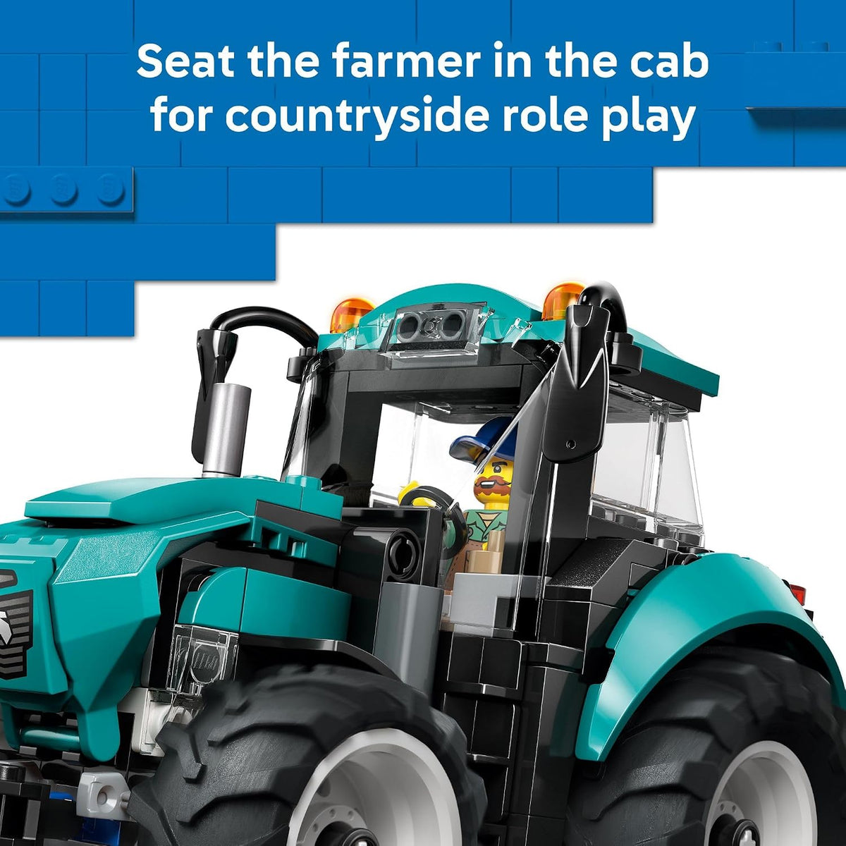 LEGO City Tractor 60498 – Farm Vehicle Building Set with Farmer Minifigure | 204 Pieces