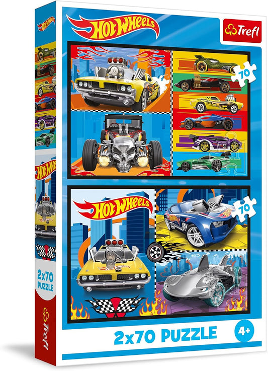 Trefl Hot Wheels Puzzle 34442 – 2×70 Pieces