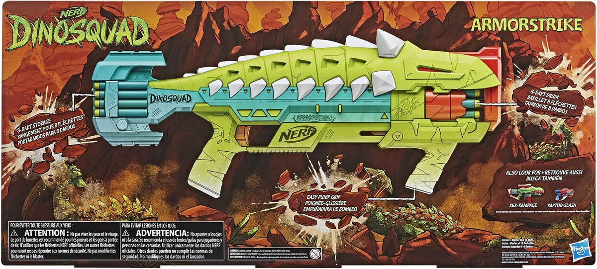 NERF DinoSquad Armorstrike Dart Blaster – 16 Elite Darts