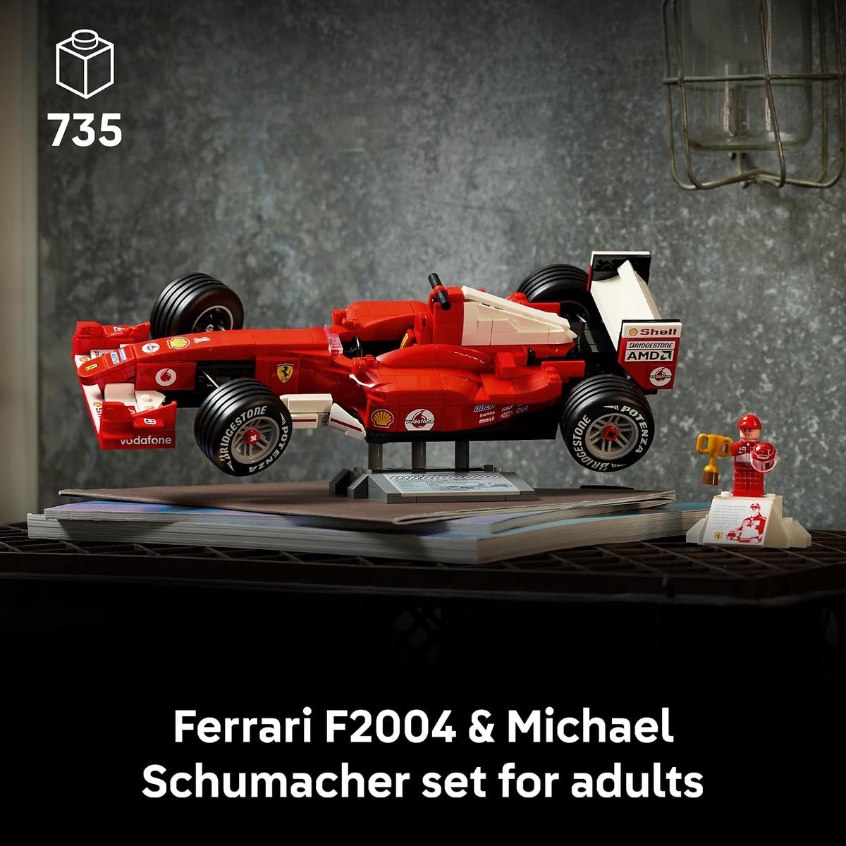 LEGO Icons Ferrari F2004 & Michael Schumacher 11375 | 735 Pieces