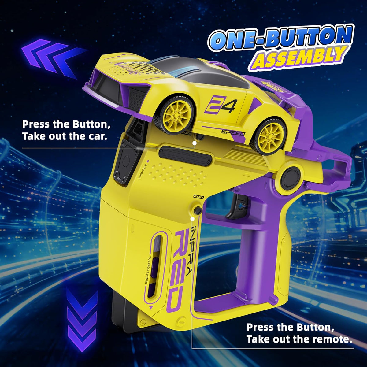 3-in-1 RC Stunt Car with Infrared Battle Gun