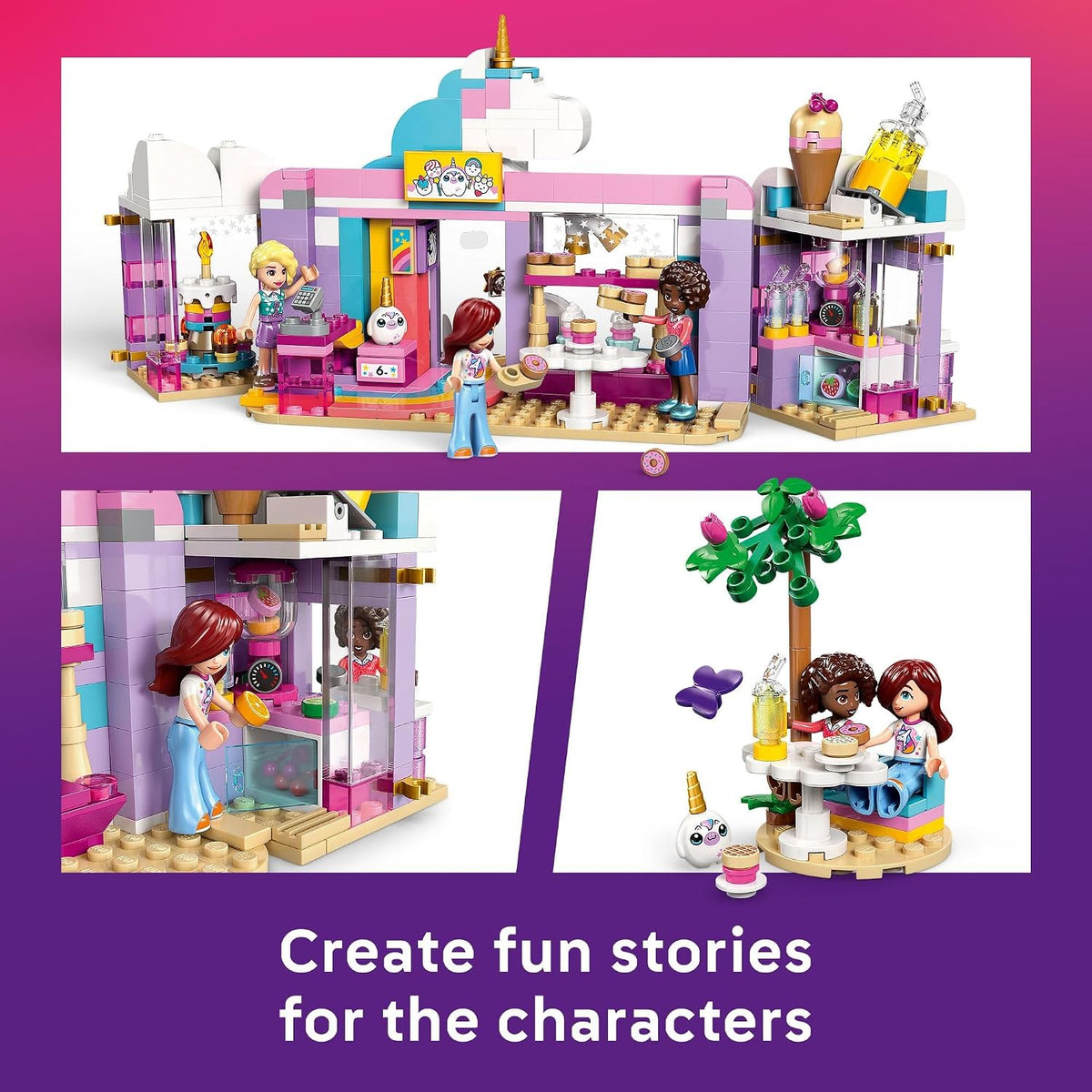 LEGO Friends Unicorn Dream Café 42684 – Café Building Set, 475 Pieces